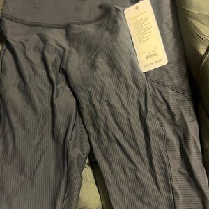 RHONE Navy Blue Ribbed Leggings